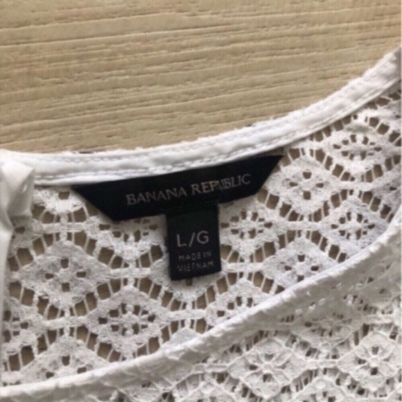 Banana Republic White Eyelet Blouse - Picture 3 of 5
